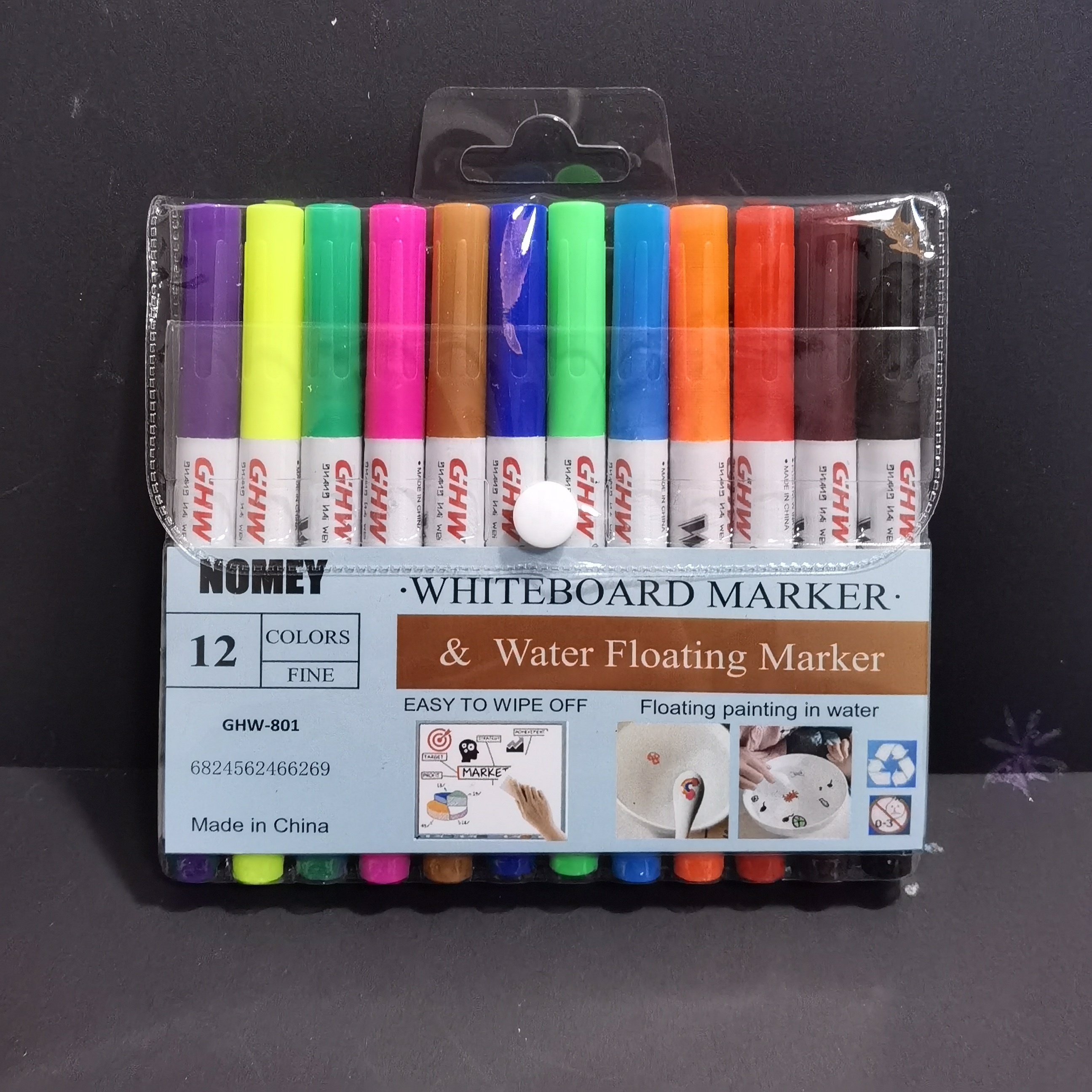 hot selling water floating marker pen,Children's fun floating pen 12 colors