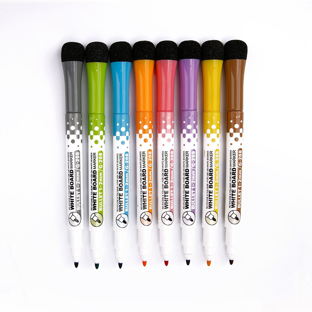 Wholesale Non-toxic Multicolor Bright Dry-erase Marker Eco-friendly Refillable Whiteboard Marker