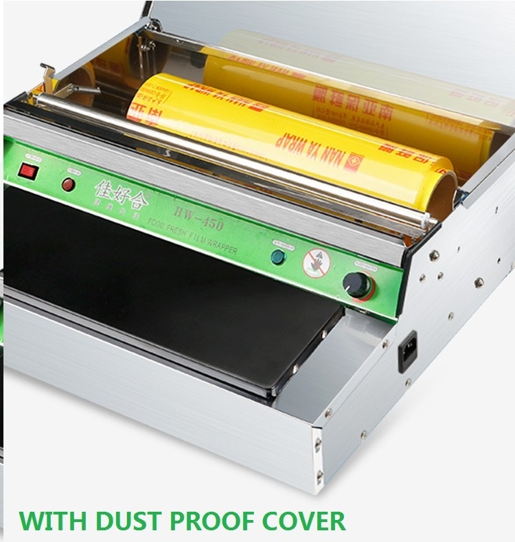 Meat Fresh Vegetable Fruit Plastic PVC Cling Film Preservation Sealing Packing Food Wrap Cutter Baler Wrapping Machine