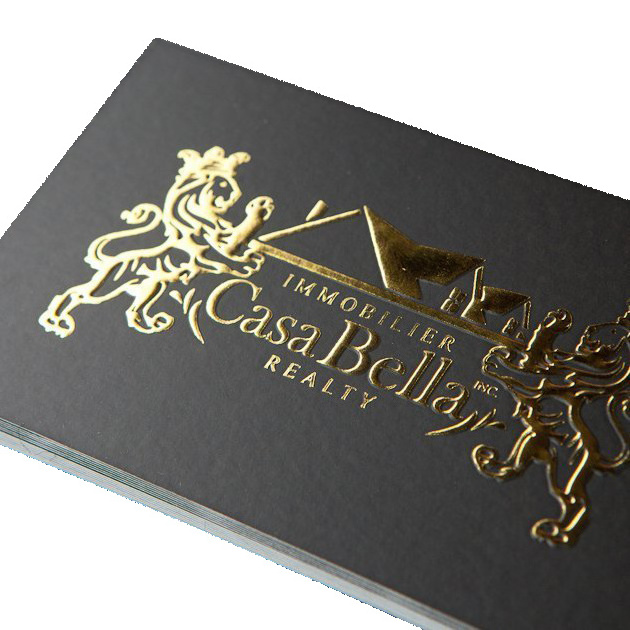 Raised Gold Foil Business Presentation Cards