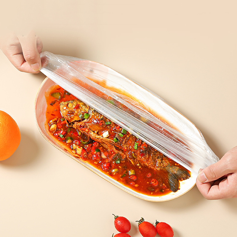 Meal Covers Transparent Elastic Disposable Plastic Wrap Film Nylon Food Cover for Kitchen