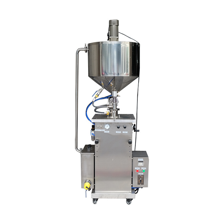 Mini Liquid Heat Mixer Tank Mixing Filler Equipment Thick Sauce Oil Cream Lipstick Filling Machine