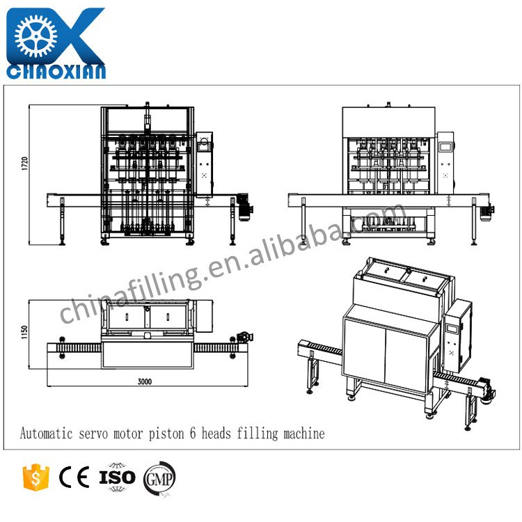 Servo Motor Driven Coconut Oil thick Paste Ketchup Beverage Barrel Can Automatic Filling Machine