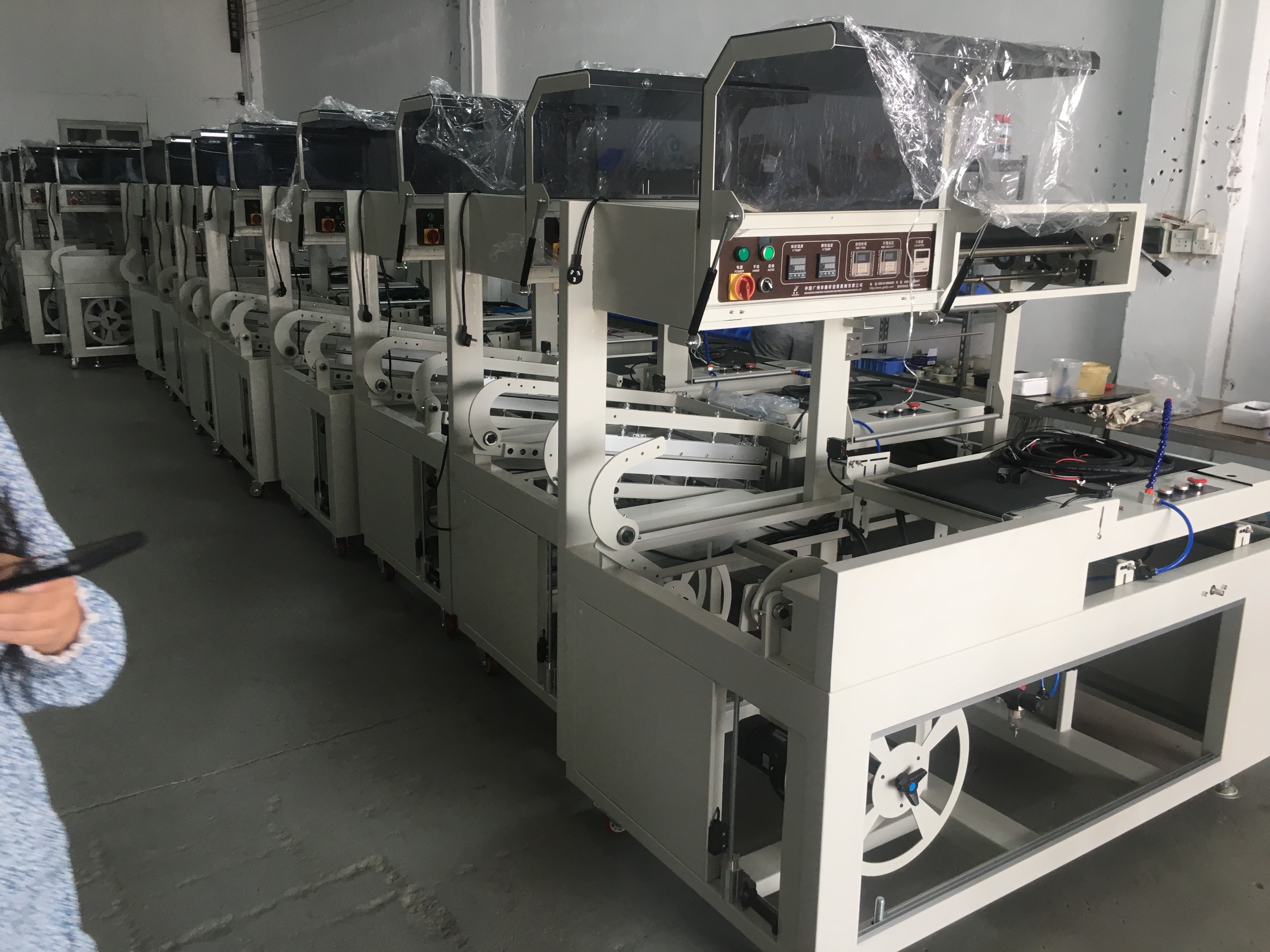 Fully Auto POF Film Side Sealer L Sealing Machine Assembling Palletizing Wrapping Thermal Shrinking