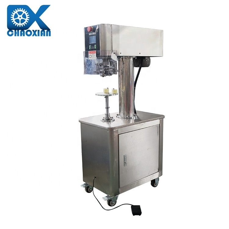 Semi Automatic Canning Fish Tin Cans Seamer Seaming Sealing Machine For Paper Tube Can Low Price