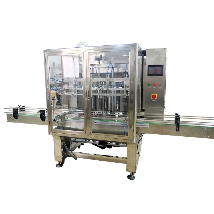 Servo Motor Driven Coconut Oil thick Paste Ketchup Beverage Barrel Can Automatic Filling Machine