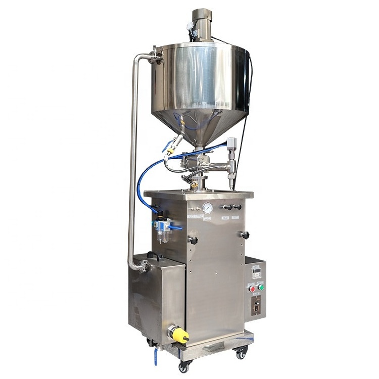 Semi Automatic Vertical Piston Liquid Filler Candle Vaseline Butter filling Machine With Heater