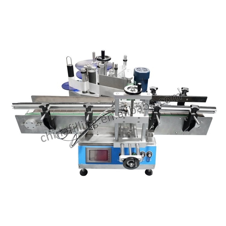 Automatic Plastic Protein Cans Label Pasting Round Bottle Labeling Machine with Date Printer