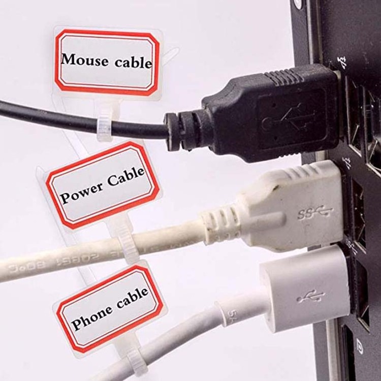 High quality and easy to use nylon tie labels, plastic zip tie cable labels for cable tie with tag