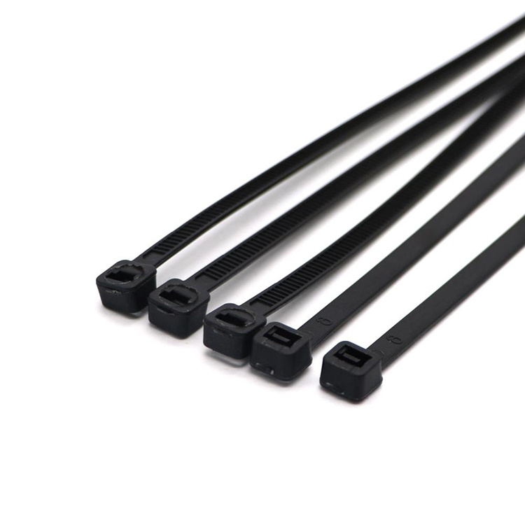 4.8*200mm Nylon 66 Cable Tie Clips Black Nylon 66 Cable Ties