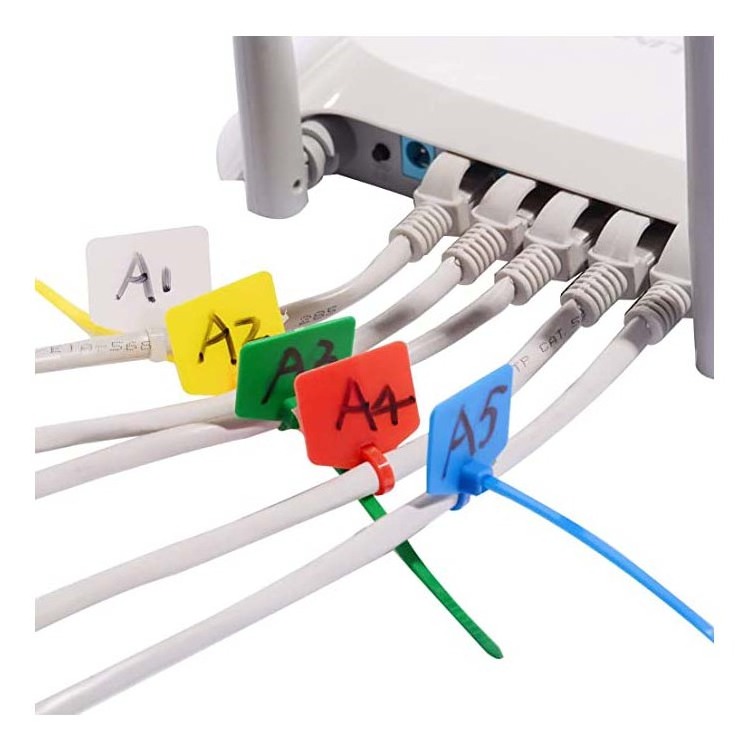 High quality and easy to use nylon tie labels, plastic zip tie cable labels for cable tie with tag