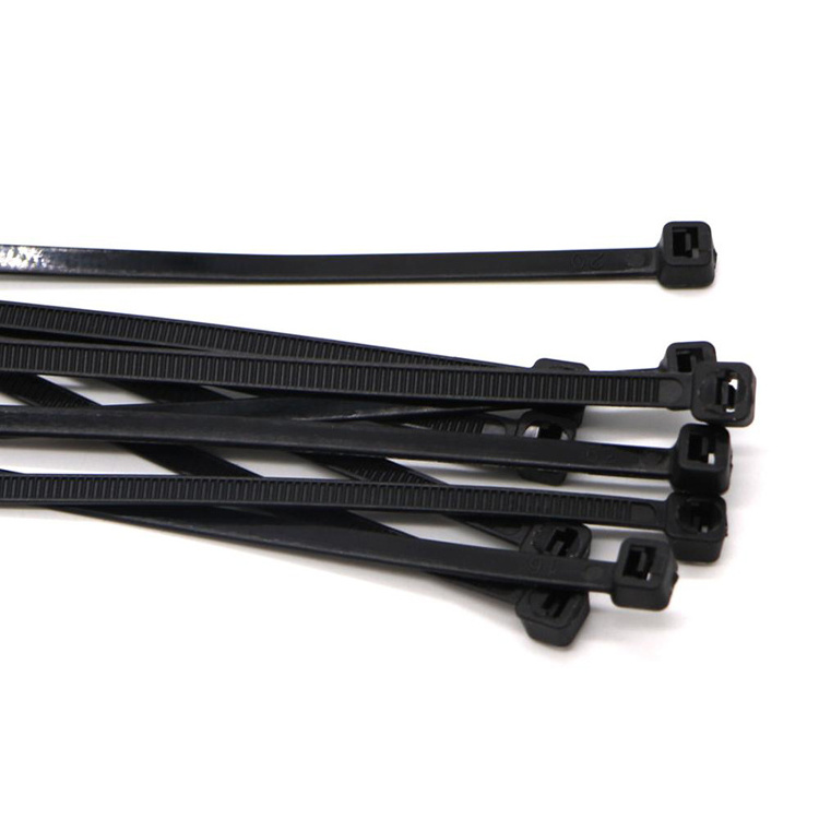 4.8*200mm Nylon 66 Cable Tie Clips Black Nylon 66 Cable Ties