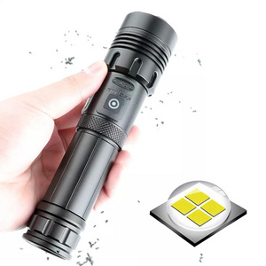 High quality outdoor hlm rechargeable adjustable self defense hunting led flashlight torches