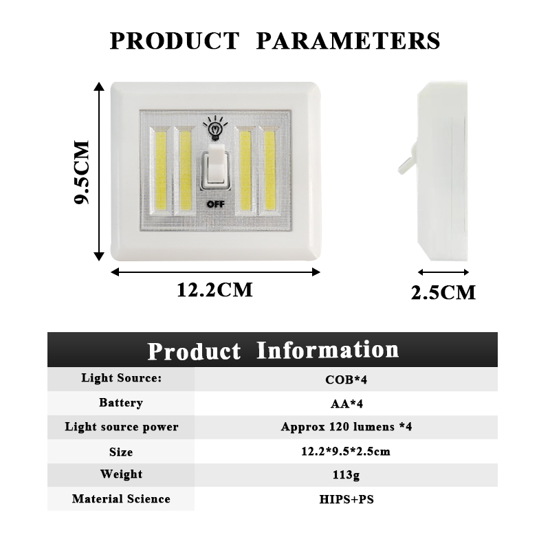 Ready Stock battery operated led switch wall puck touch emergency night lights for house wardrobe bathroom cupboard cabinet