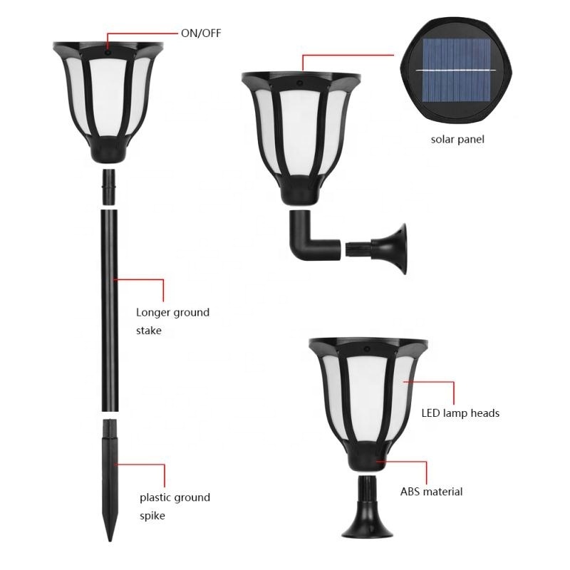 Flickering Landscape Garden Lamp Dancing Flame Solar Torch Garden Lights Outdoor Integrated Led Solar Garden Light