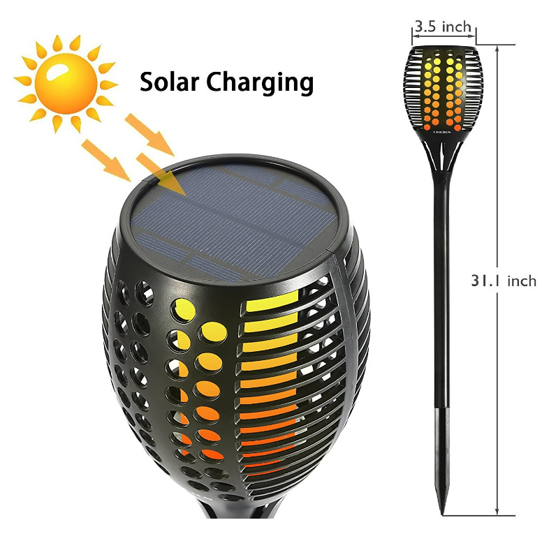 Hot Selling  LED Solar Garden Torch Light Outdoor Pathway Lawn flame Light