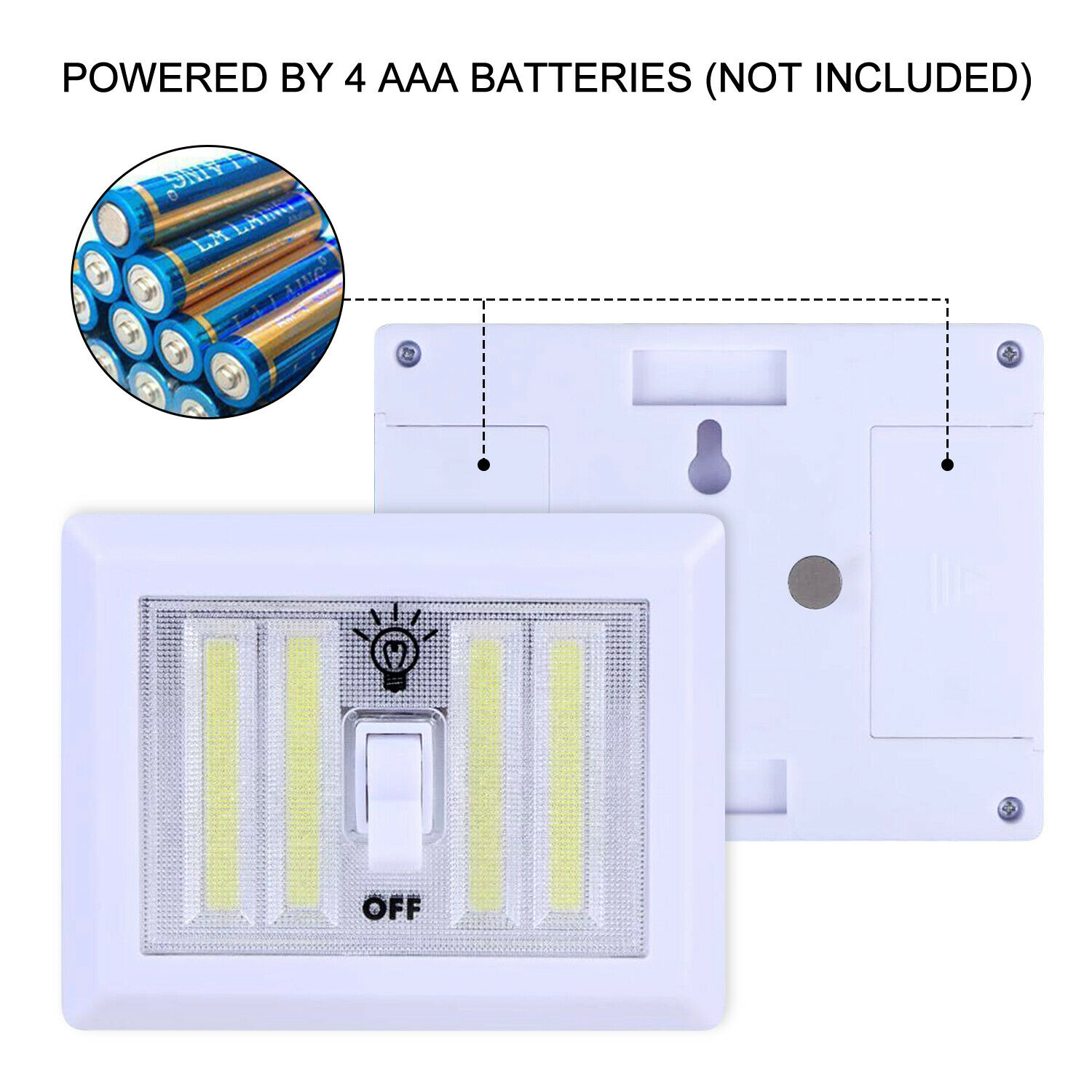 Ready Stock battery operated led switch wall puck touch emergency night lights for house wardrobe bathroom cupboard cabinet