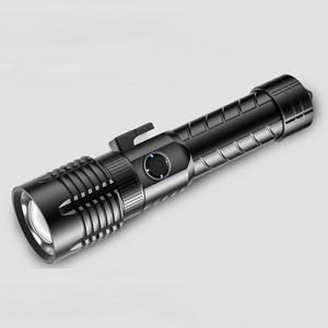 Outdoor high lumens 20W type c rechargeable telescopic zoom camping search led flashlight torches