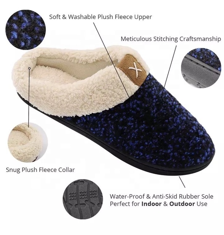 Contracted design winter indoor warm trend comfort memory foam gel slippers