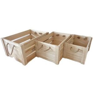 Wholesale Antique Vintage Recycled Wood Vegetables Fruit Crates Wood Box old wooden fruit crates for sale