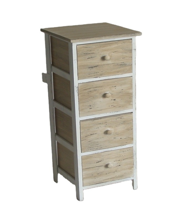 Multifunction Living Room Rattan and Wood Nightstand with Many Drawers Rattan Bedside Table Rattans Storage Cabinets