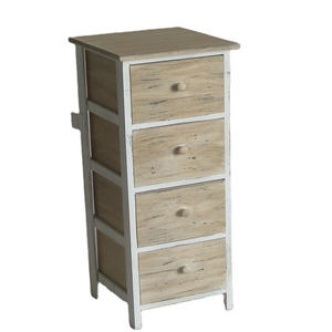 Multifunction Living Room Rattan and Wood Nightstand with Many Drawers Rattan Bedside Table Rattans Storage Cabinets