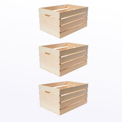 Unfinished Wooden Crates Wooden Crate Mini Farmhouse Wooden Storage Crate for Decoration