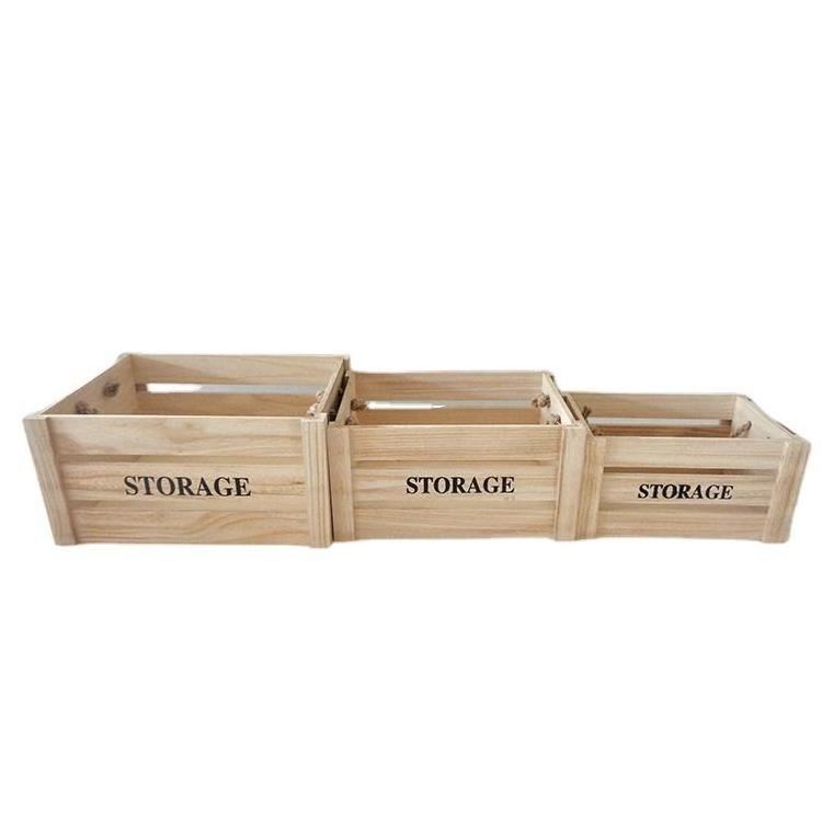 Wholesale Antique Vintage Recycled Wood Vegetables Fruit Crates Wood Box old wooden fruit crates for sale