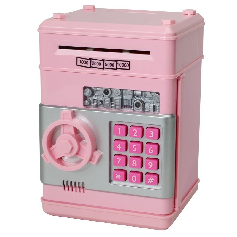 Musical Cash and Coin Money Bank Mini ATM Machine Password Toy Safe Birthday Xmas Toy Gifts for Kids