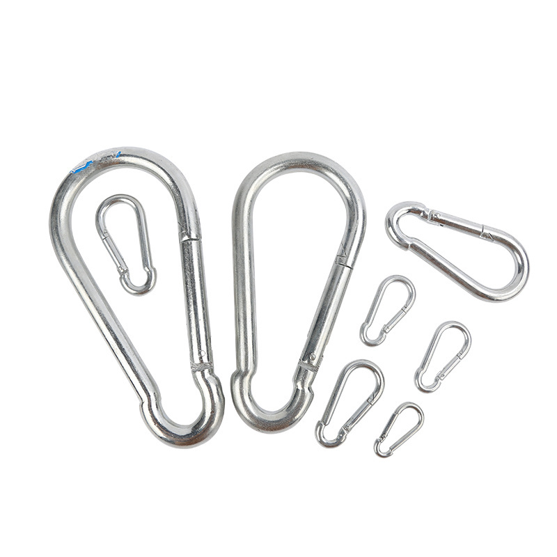 High quality metal carabiner hook spring snap hook with screw lock