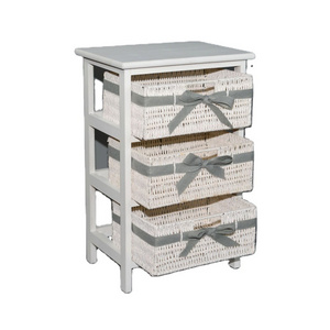 White wooden pull out basket drawer organizer cabinet designs for living room