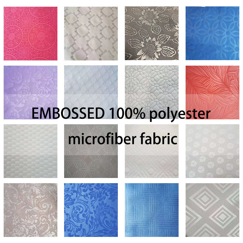 Cheap 115GSM 240cm 100% Polyester Embossed Microfiber Bedsheet Fabric for Mexico Market