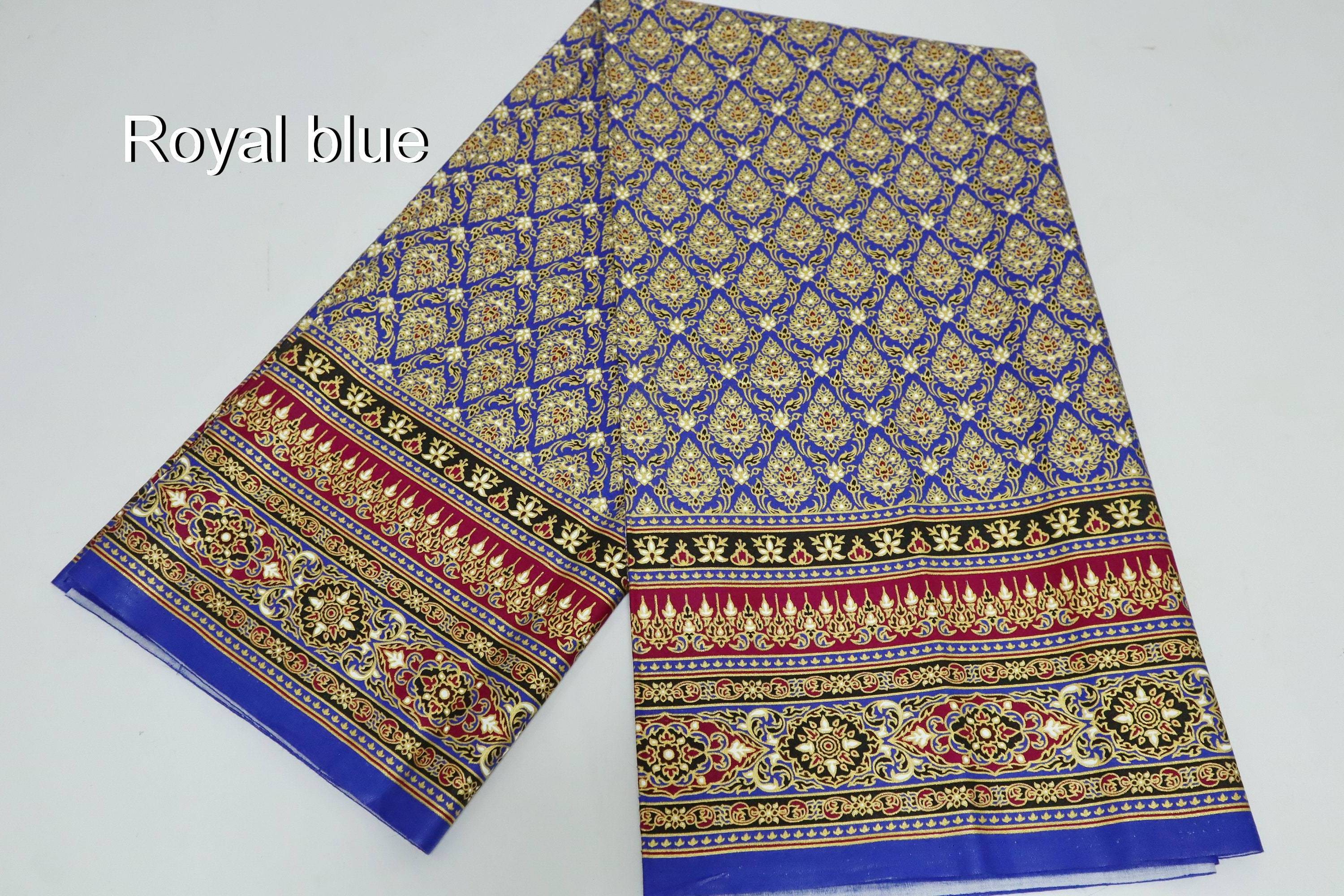 Manufacturer 100% polyester Southeast Asia style Thai Pattern printed batik sarong fabric for garment tube skirt dress