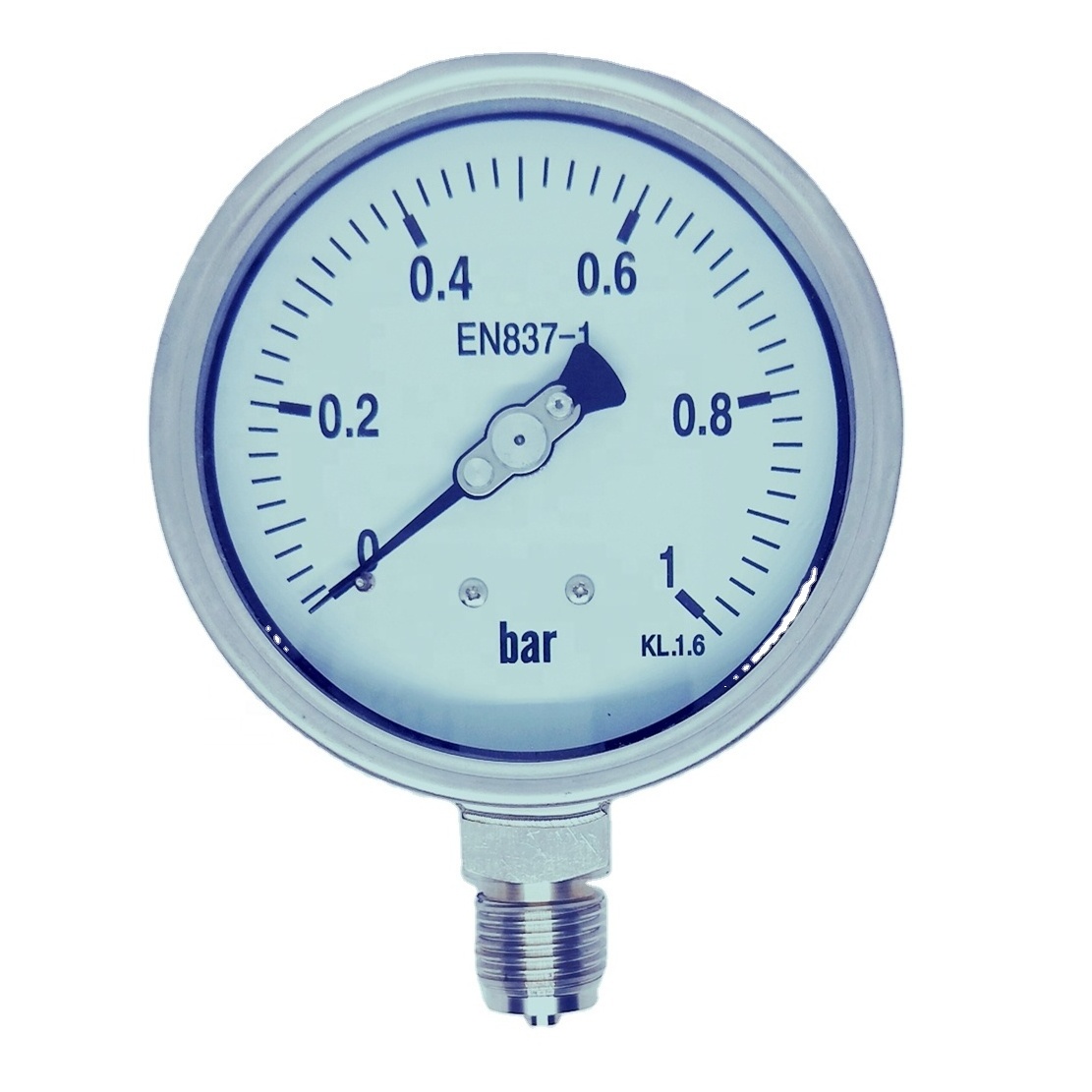 100mm  welding ss304 ss316 bourdon tube pressure gauge without Liquid