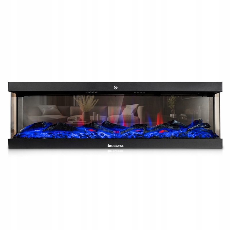 2024 new design 72 inch wifi control multicolor LED flame 3 sides insert or wall recessed electric fireplace