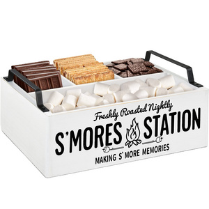 S'Mores Station Box, S'Mores Kit for Fire Pit, S'Mores BBQ Housewarming Gift _ Home & Kitchen S'mores Accessories Organizer