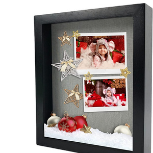 Solid Wood Black Display Shadow Box Frame