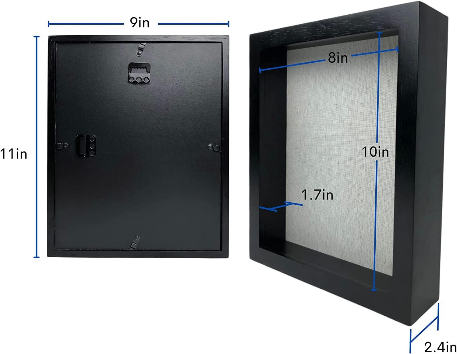 Solid Wood Black Display Shadow Box Frame