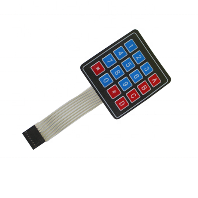 Hot selling 16 Key Membrane Switch Keypad 4x4 Matrix Array Keyboard Control Panel For Electronic DIY Kit