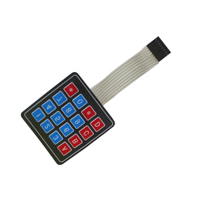 Hot selling 16 Key Membrane Switch Keypad 4x4 Matrix Array Keyboard Control Panel For Electronic DIY Kit