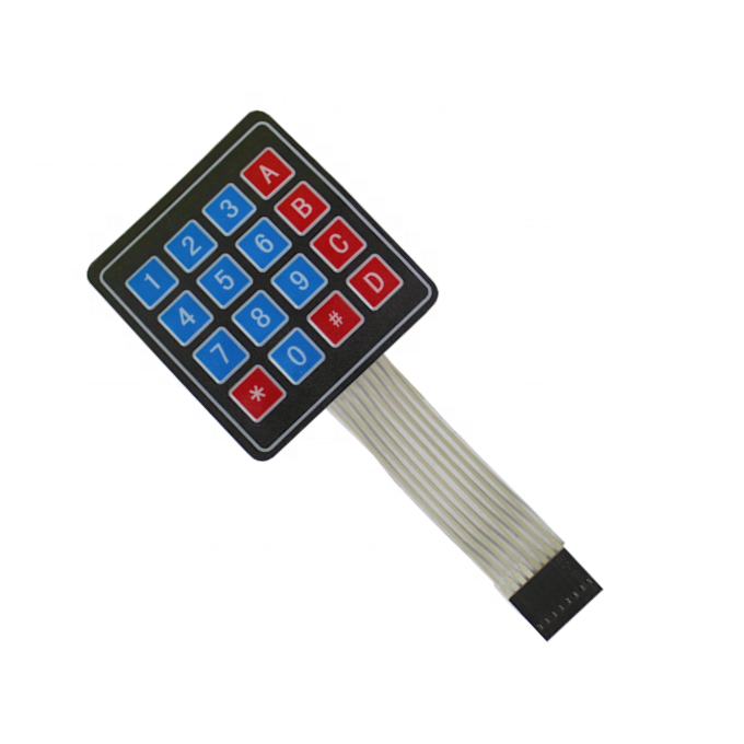 Hot selling 16 Key Membrane Switch Keypad 4x4 Matrix Array Keyboard Control Panel For Electronic DIY Kit