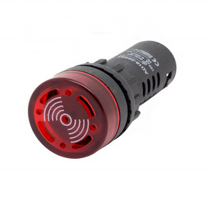 Flashing Red Pilat LED Buzzer 22mm 12V Panel Mount Continuous Beep