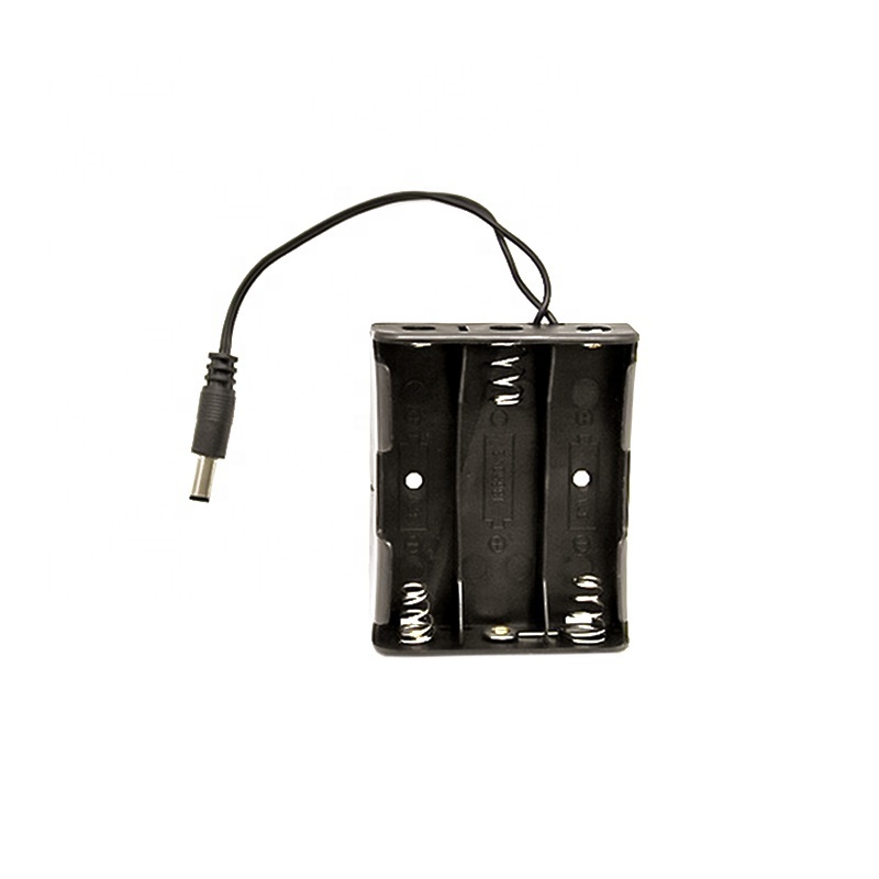 3 x 18650 Batteries Plastic Case Shell 3 Slots 11.1V 18650 Battery Holder Storage Box Container With DC 5.5x2.1mm Plug