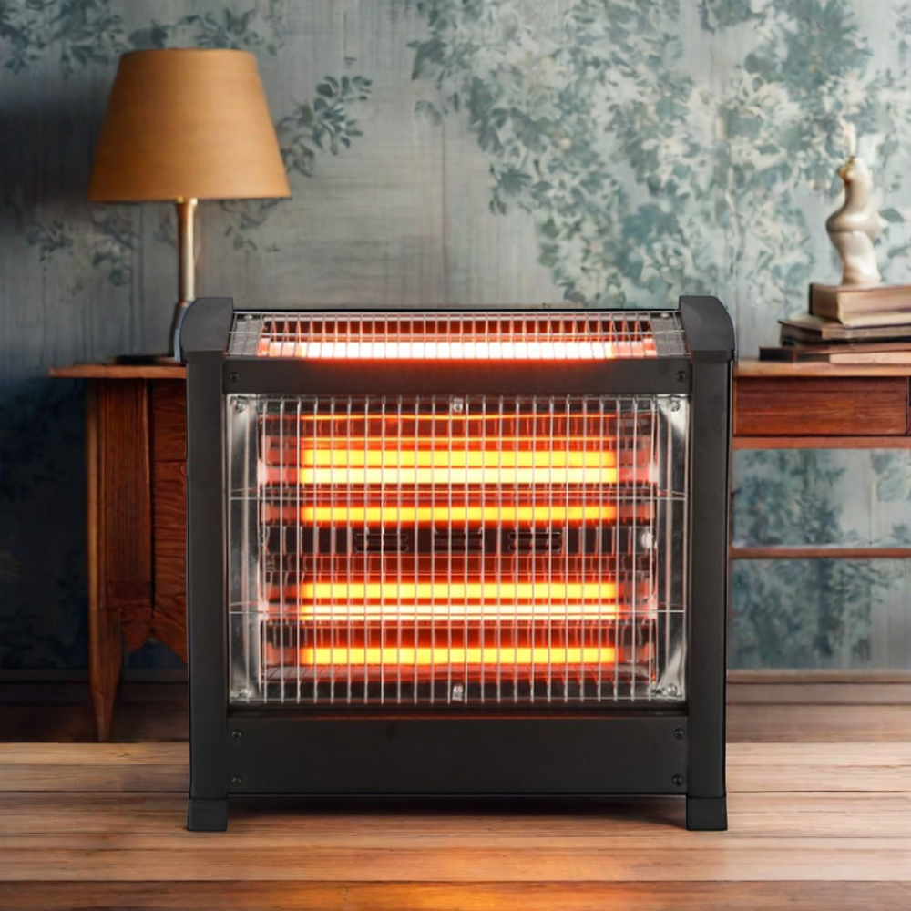 220V 1200W/2000W 2-Sided Quartz Tube Room Heater