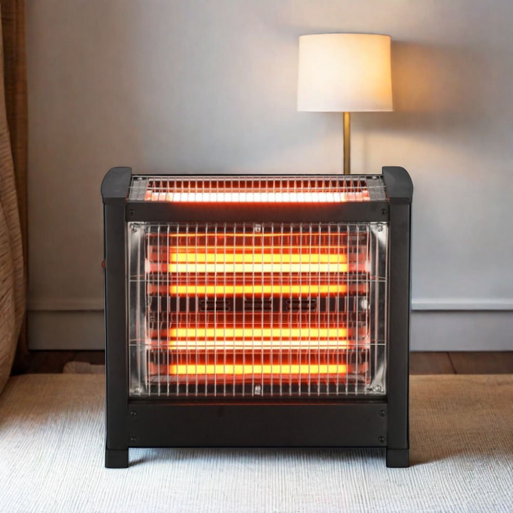 220V 1200W/2000W 2-Sided Quartz Tube Room Heater