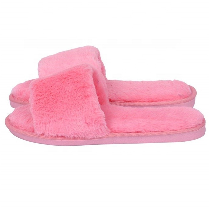 Women Open Toe Spa Slippers Bow Memory Foam Insole Slide House Slippers