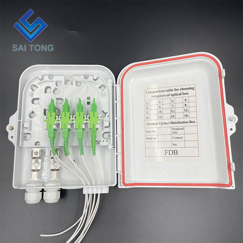 8 core fiber optic distribution box with 1:8 PLC splitter for indoor use FTTH FDB