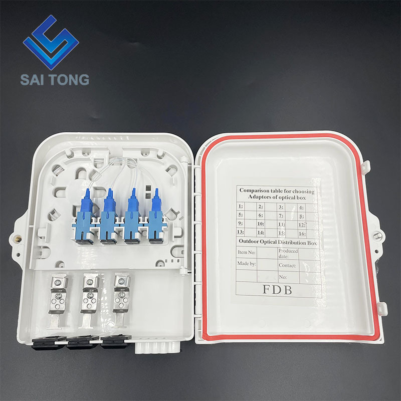 8 core fiber optic distribution box with 1:8 PLC splitter for indoor use FTTH FDB