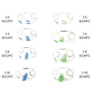 1x2 1x4 1x8 1x16 1x32 1x64 Fiber Optic MINI steel tube Type PLC Splitter