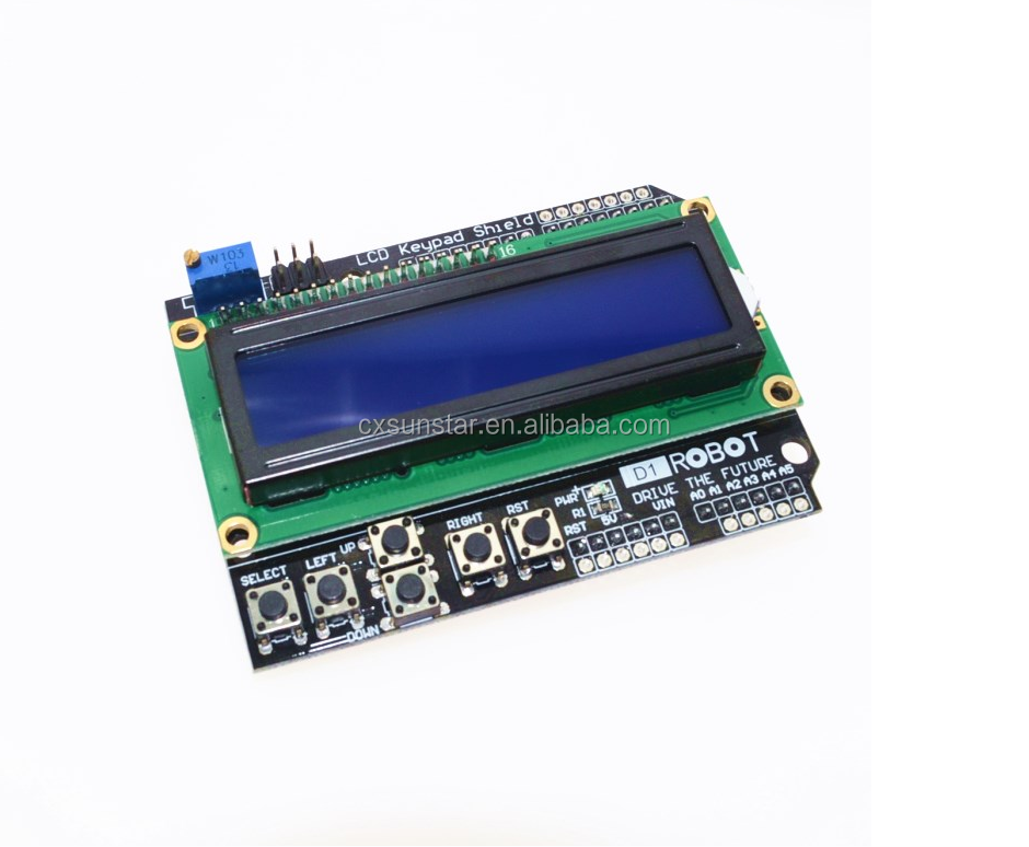 LCD Keypad Shield Backlight Module/ Blue 16x2 LCD Display